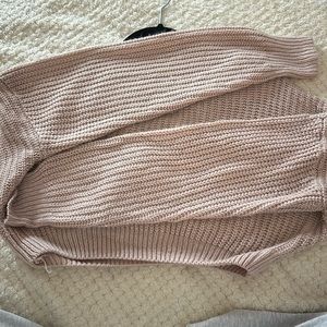 pink cropped sweater